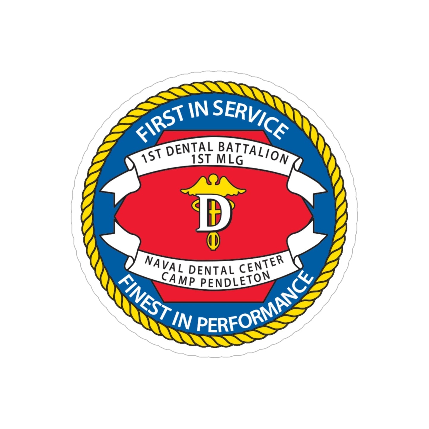 1st Dental Btn Naval Dental Cnt Camp Pendleton (U.S. Navy) Transparent STICKER Die-Cut Vinyl Decal-6 Inch-The Sticker Space