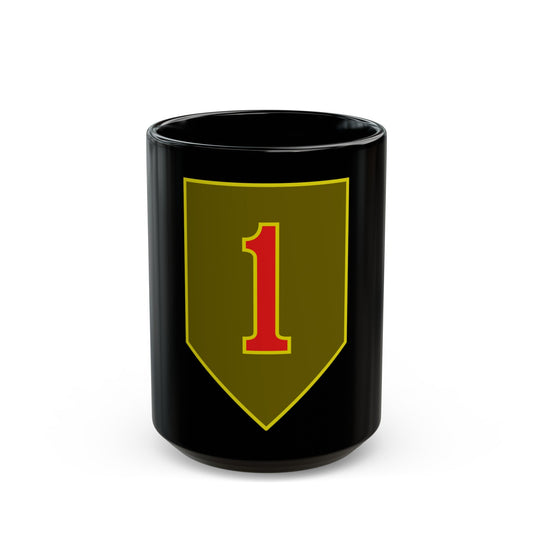1st Infantry Division (U.S. Army) Black Coffee Mug-15oz-The Sticker Space