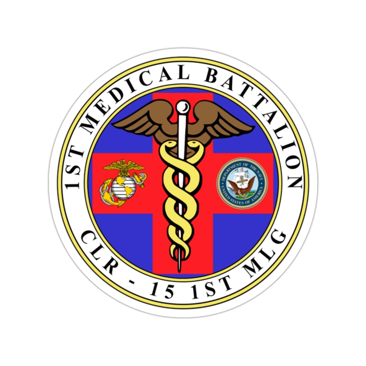 1st Medical Battalion (USMC) STICKER Vinyl Die-Cut Decal-2 Inch-The Sticker Space