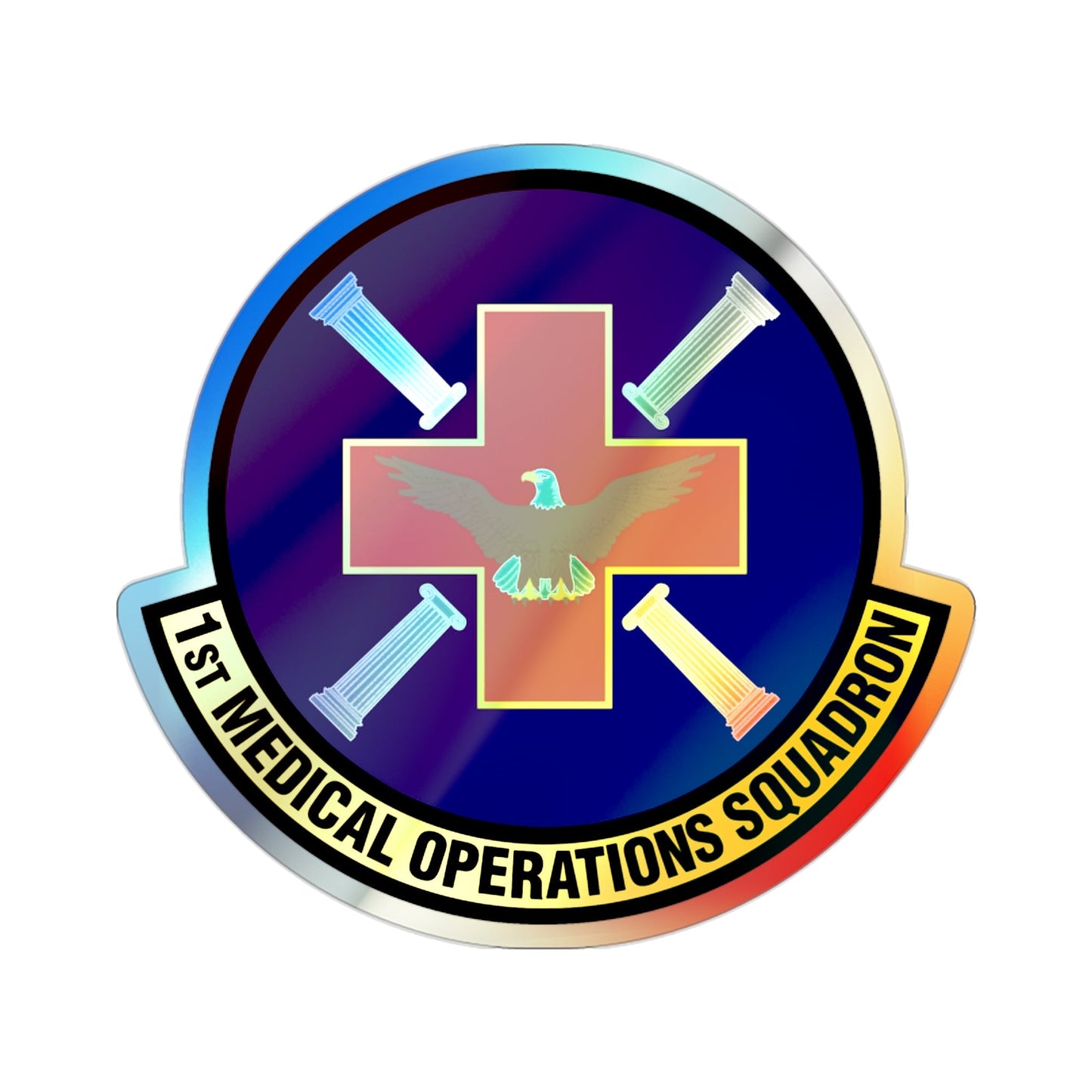1st Medical Operations Squadron (U.S. Air Force) Holographic STICKER Die-Cut Vinyl Decal-2 Inch-The Sticker Space