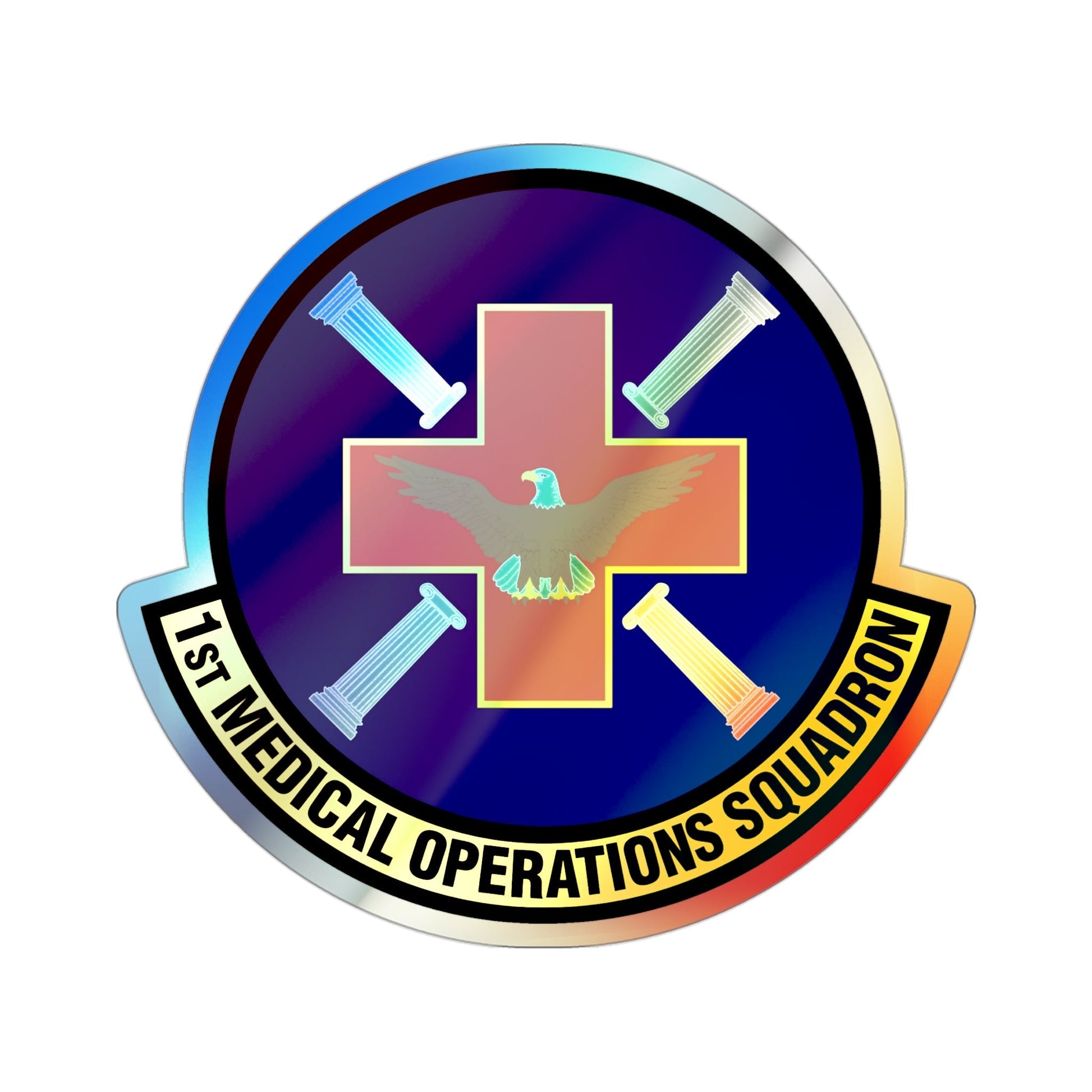 1st Medical Operations Squadron (U.S. Air Force) Holographic STICKER Die-Cut Vinyl Decal-3 Inch-The Sticker Space
