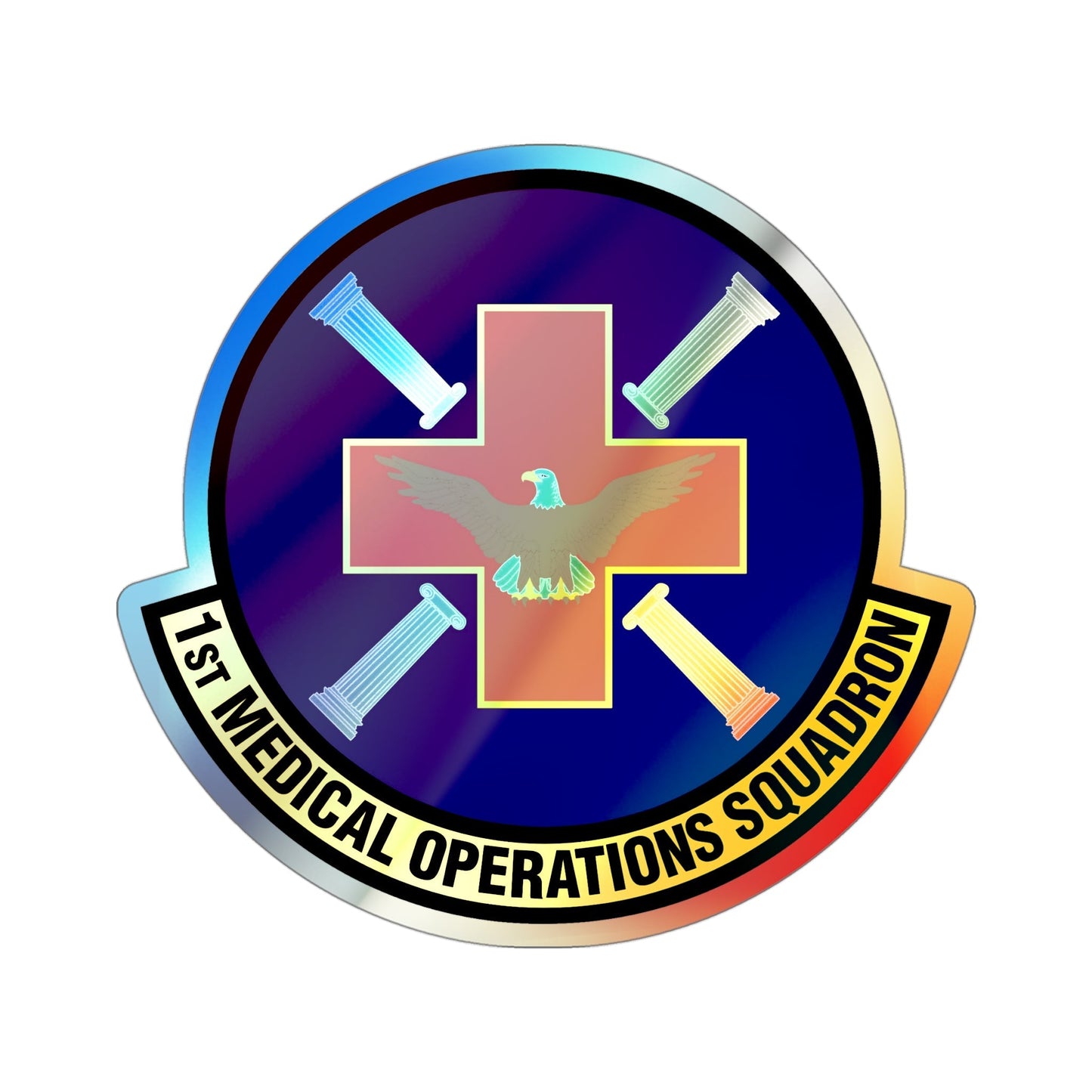 1st Medical Operations Squadron (U.S. Air Force) Holographic STICKER Die-Cut Vinyl Decal-4 Inch-The Sticker Space