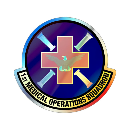 1st Medical Operations Squadron (U.S. Air Force) Holographic STICKER Die-Cut Vinyl Decal-6 Inch-The Sticker Space