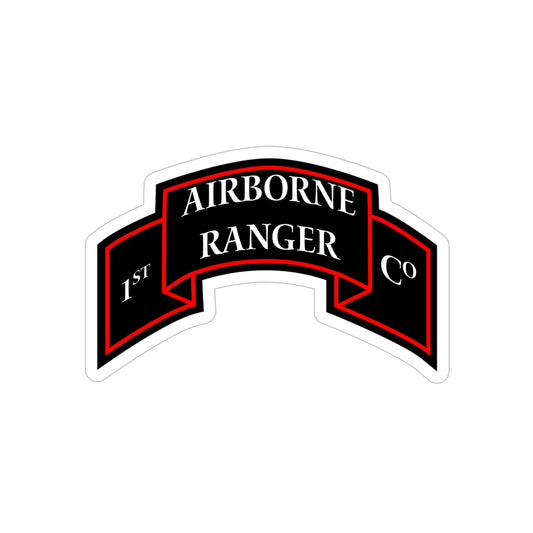 1st Ranger Infantry Company (U.S. Army) Transparent STICKER Die-Cut Vinyl Decal-6 Inch-The Sticker Space