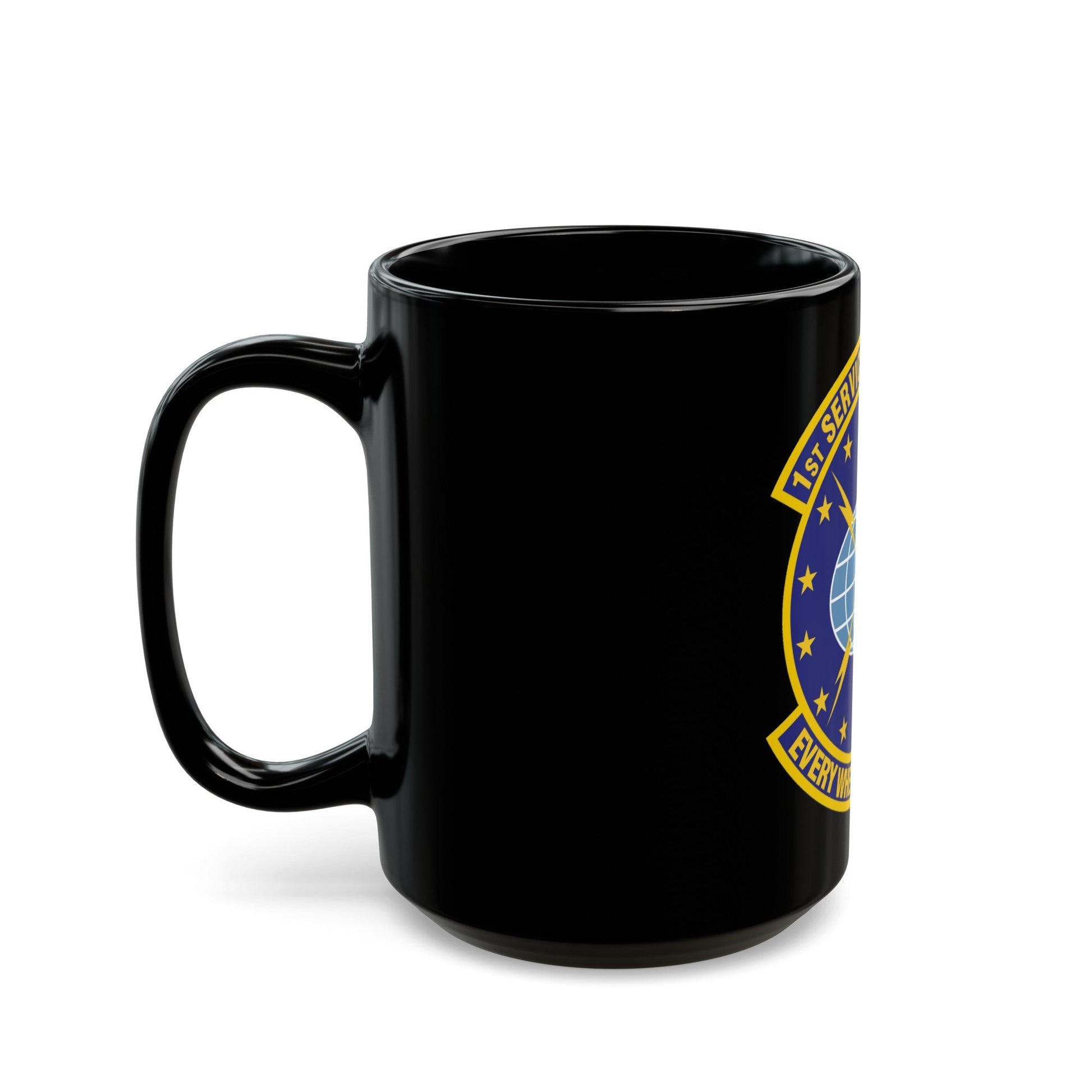 1st Services Squadron (U.S. Air Force) Black Coffee Mug-The Sticker Space