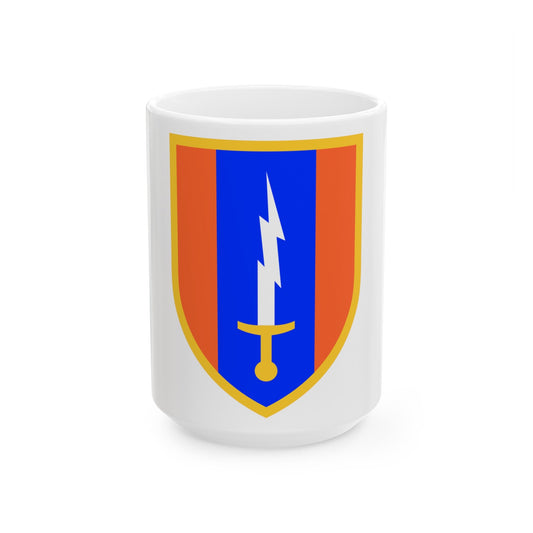 1st Signal Brigade (U.S. Army) White Coffee Mug-15oz-The Sticker Space