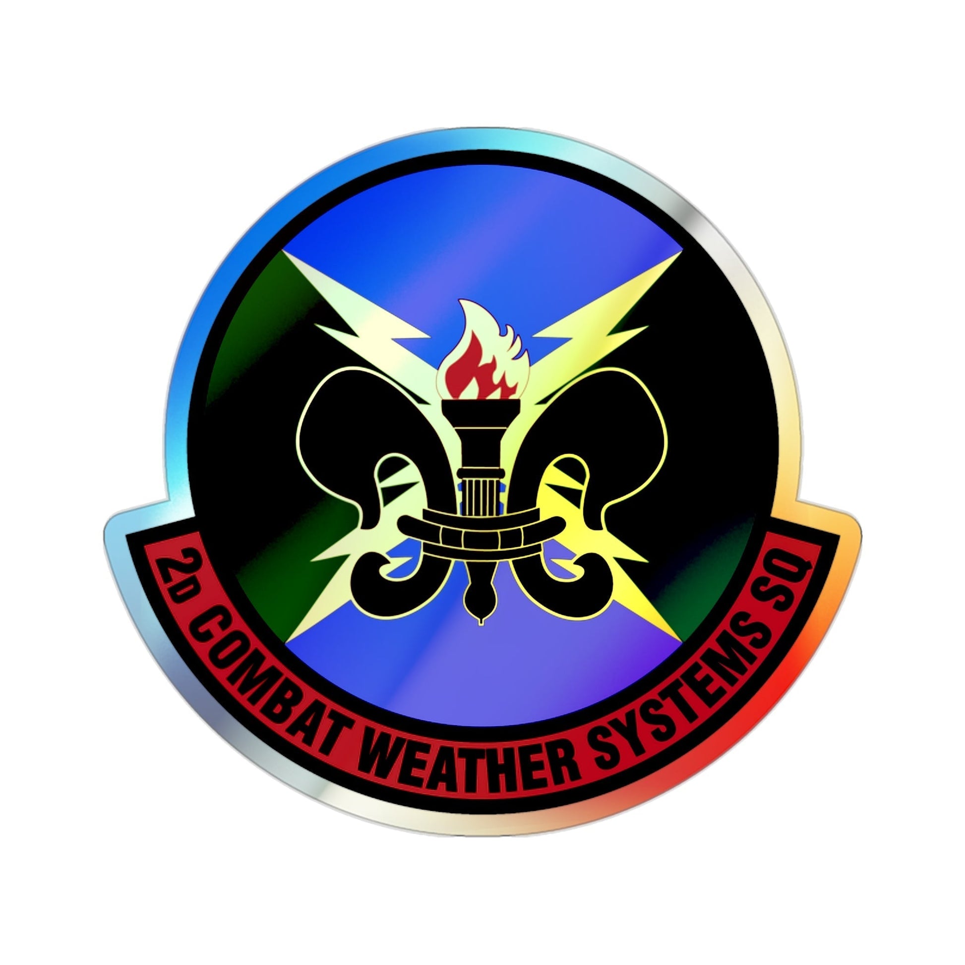 2 Combat Weather Systems Sq ACC (U.S. Air Force) Holographic STICKER Die-Cut Vinyl Decal-2 Inch-The Sticker Space