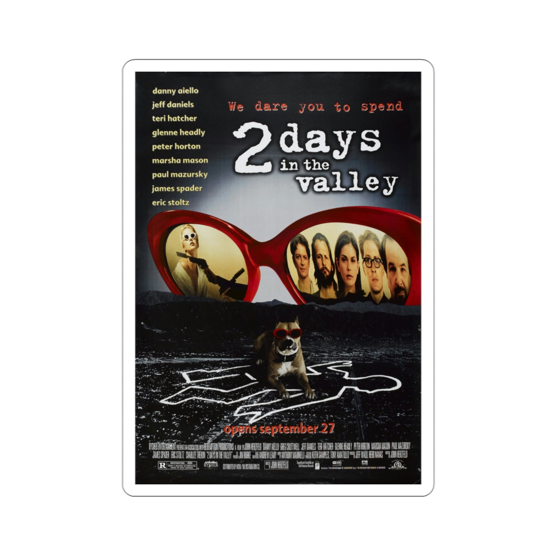 2 Days In The Valley 1996 Movie Poster STICKER Vinyl Die-Cut Decal-3 Inch-The Sticker Space