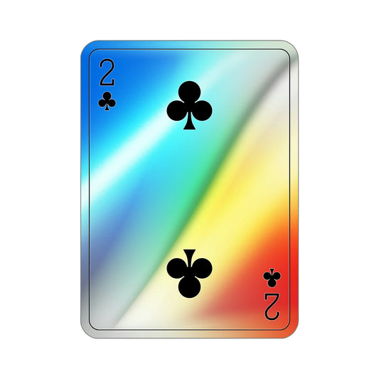 2 of Clubs Playing Card Holographic STICKER Die-Cut Vinyl Decal-6 Inch-The Sticker Space