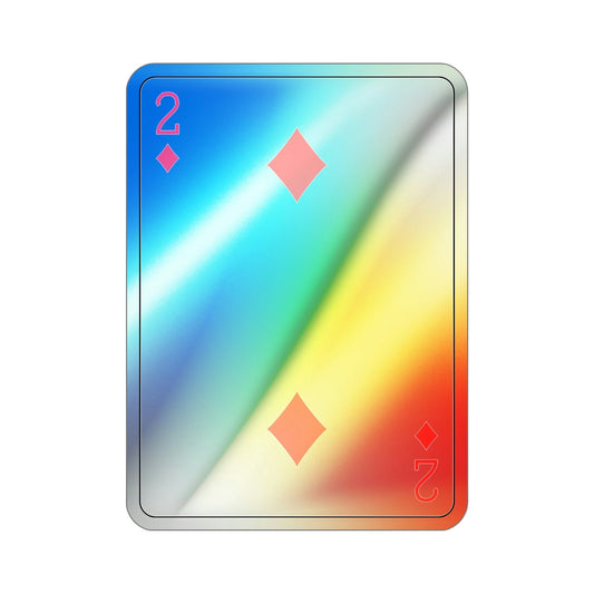 2 of Diamonds Playing Card Holographic STICKER Die-Cut Vinyl Decal-6 Inch-The Sticker Space
