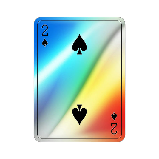 2 of Spades Playing Card Holographic STICKER Die-Cut Vinyl Decal-6 Inch-The Sticker Space