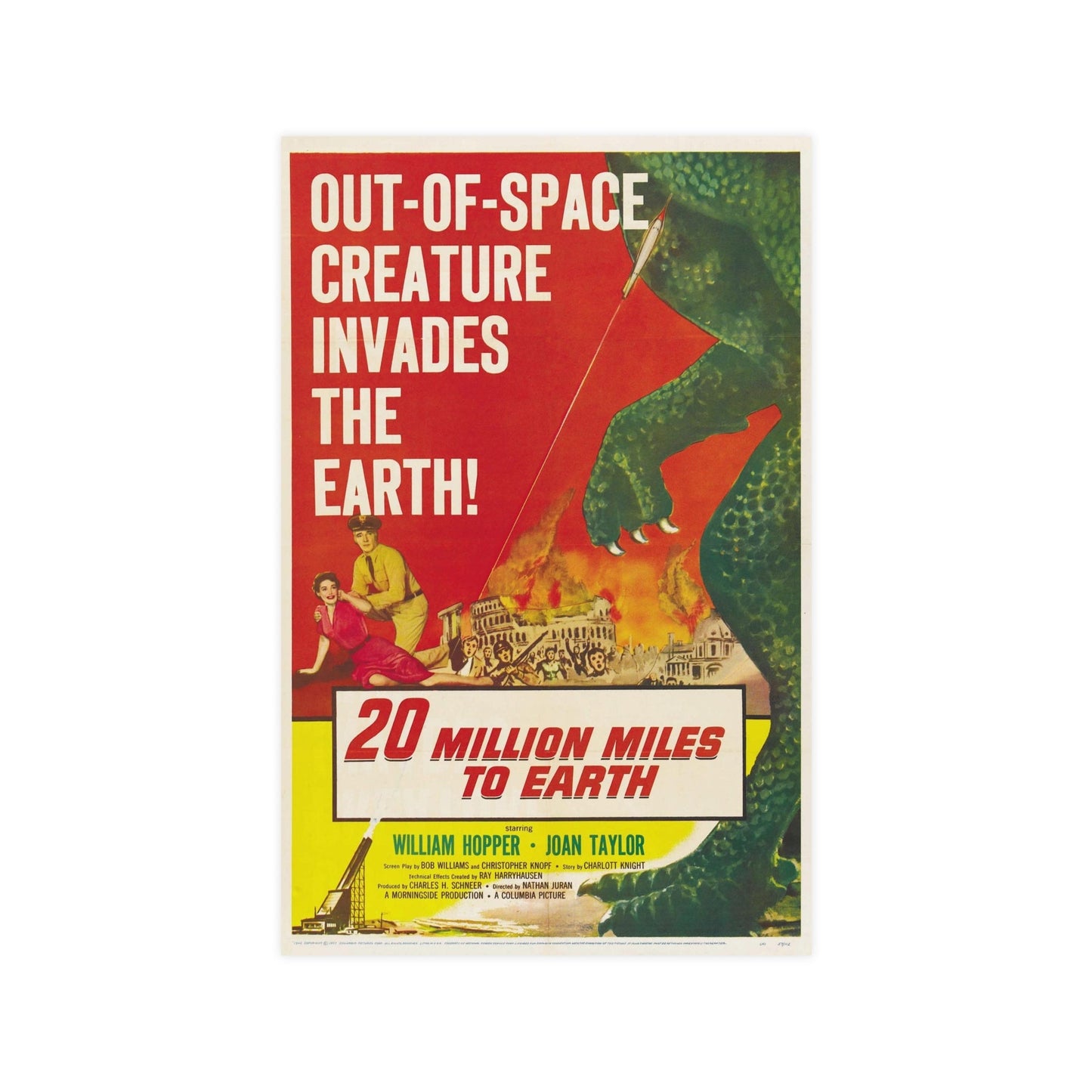 20 MILLION MILES TO EARTH 1957 - Paper Movie Poster-11″ x 17″ (Vertical)-The Sticker Space