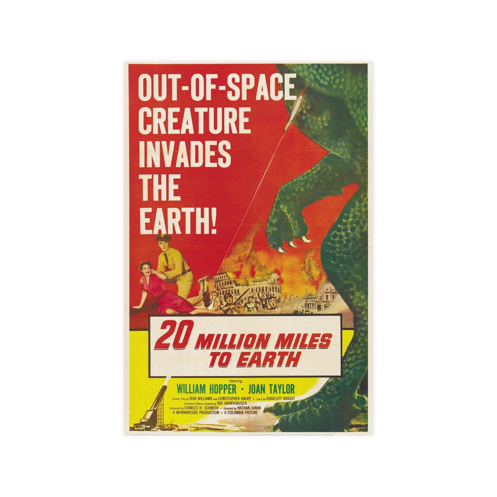 20 MILLION MILES TO EARTH 1957 - Paper Movie Poster-12″ x 18″ (Vertical)-The Sticker Space