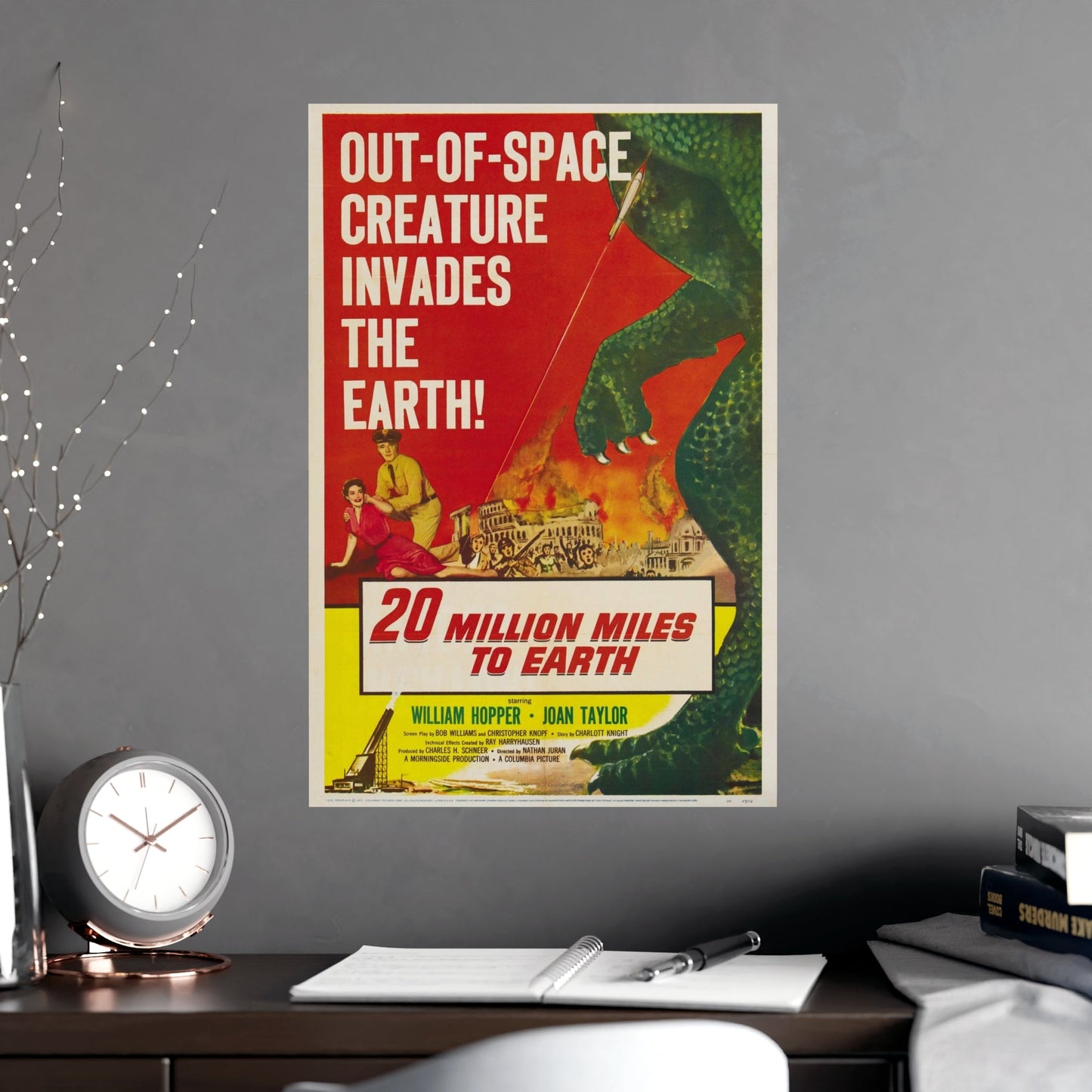 20 MILLION MILES TO EARTH 1957 - Paper Movie Poster-The Sticker Space