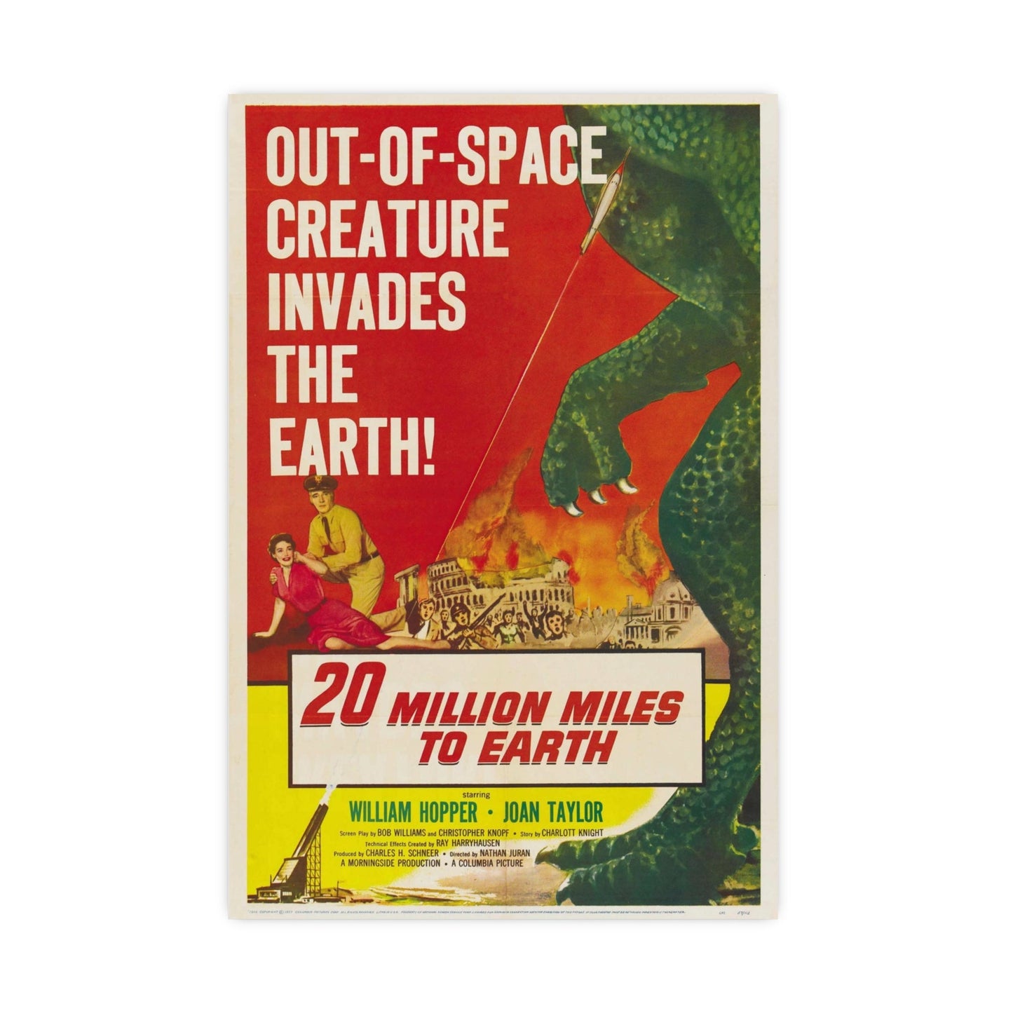 20 MILLION MILES TO EARTH 1957 - Paper Movie Poster-20″ x 30″ (Vertical)-The Sticker Space