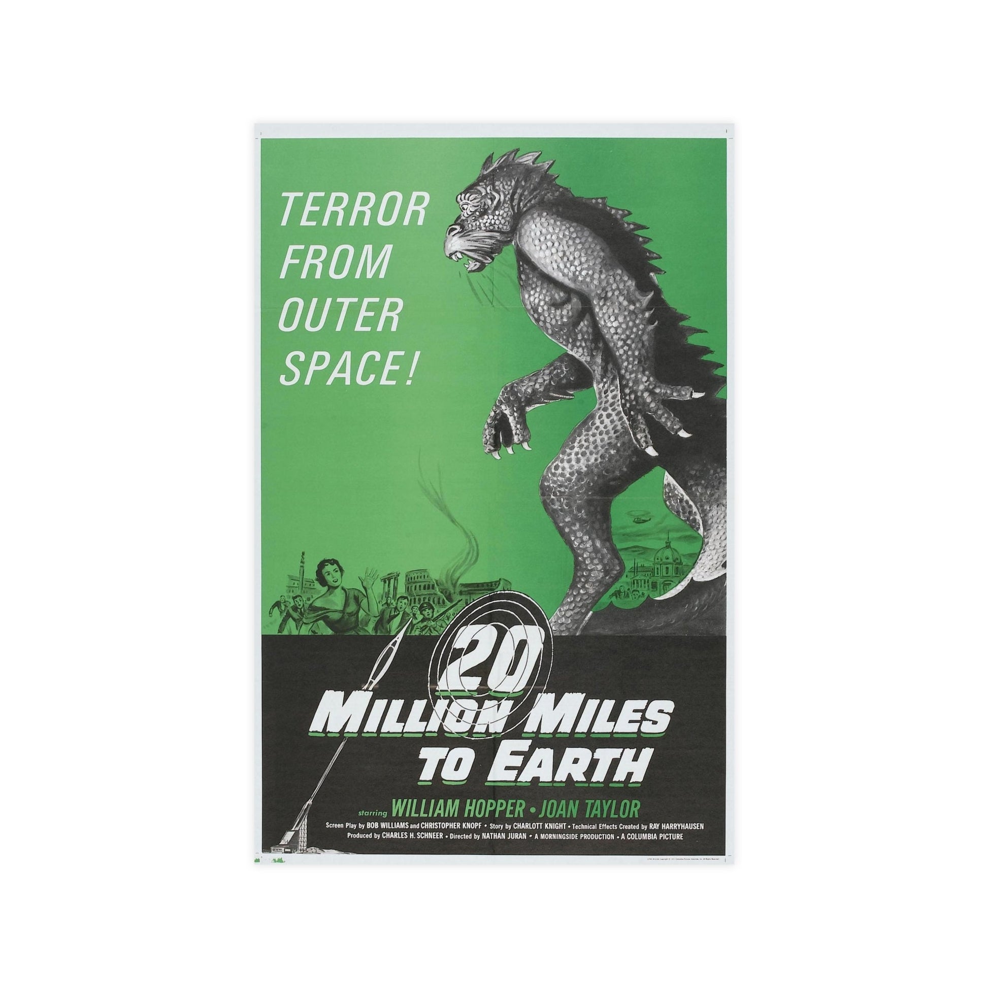 20 MILLION MILES TO EARTH (3) 1957 - Paper Movie Poster-11″ x 17″ (Vertical)-The Sticker Space