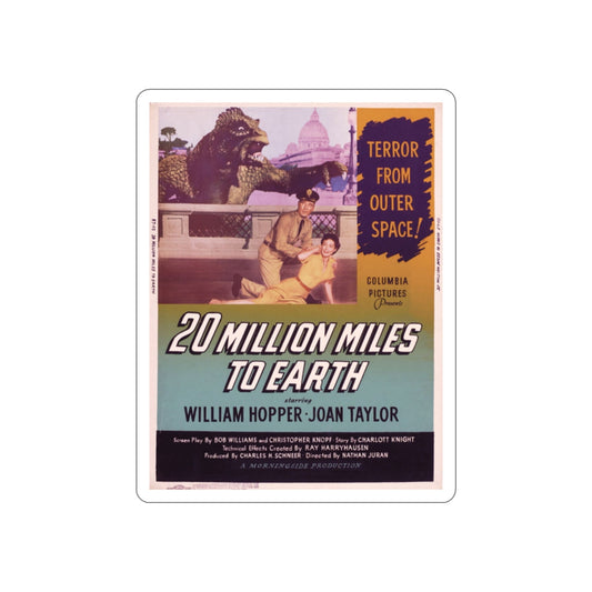 20 MILLION MILES TO EARTH (4) 1957 Movie Poster STICKER Vinyl Die-Cut Decal-2 Inch-The Sticker Space