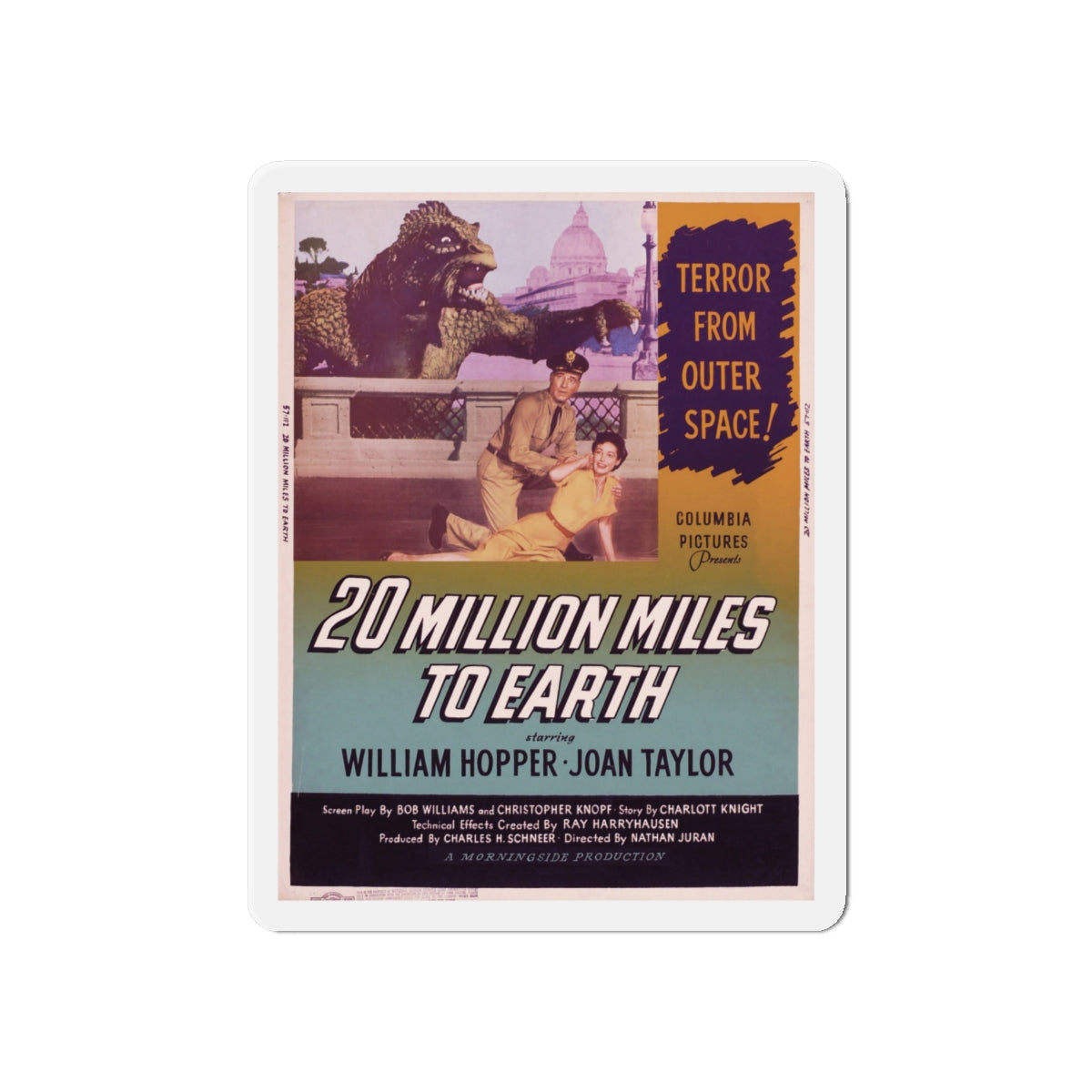 20 MILLION MILES TO EARTH (4) Movie Poster - Die-Cut Magnet-6 × 6"-The Sticker Space