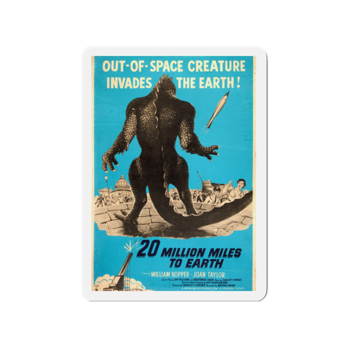 20 MILLION MILES TO EARTH (5) Movie Poster - Die-Cut Magnet-2" x 2"-The Sticker Space