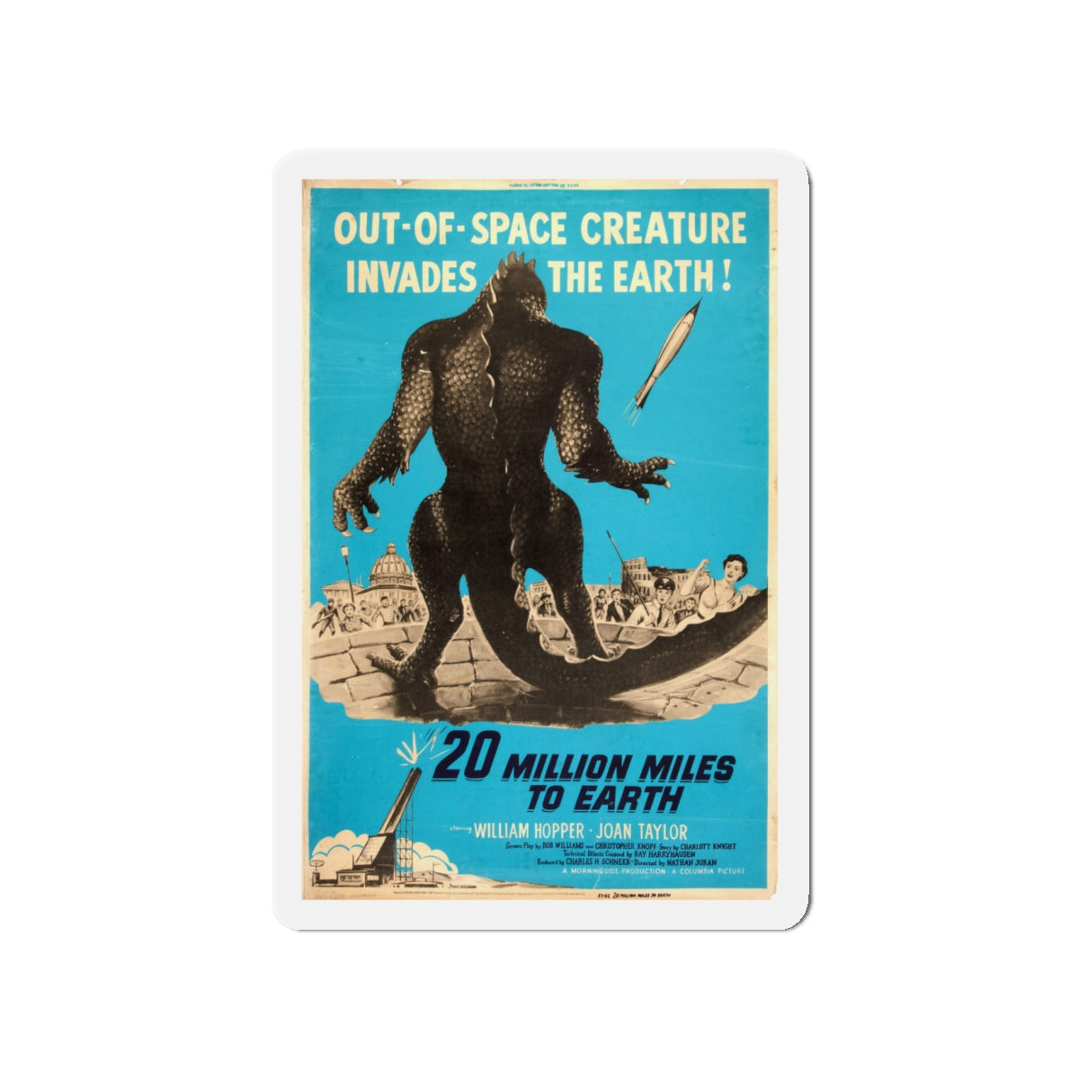 20 MILLION MILES TO EARTH (5) Movie Poster - Die-Cut Magnet-4" x 4"-The Sticker Space