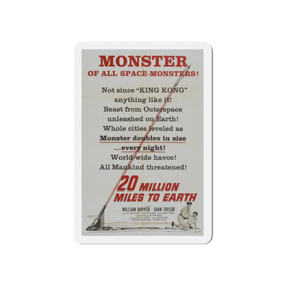 20 MILLION MILES TO EARTH (TEASER) 1957 Movie Poster - Die-Cut Magnet-5" x 5"-The Sticker Space