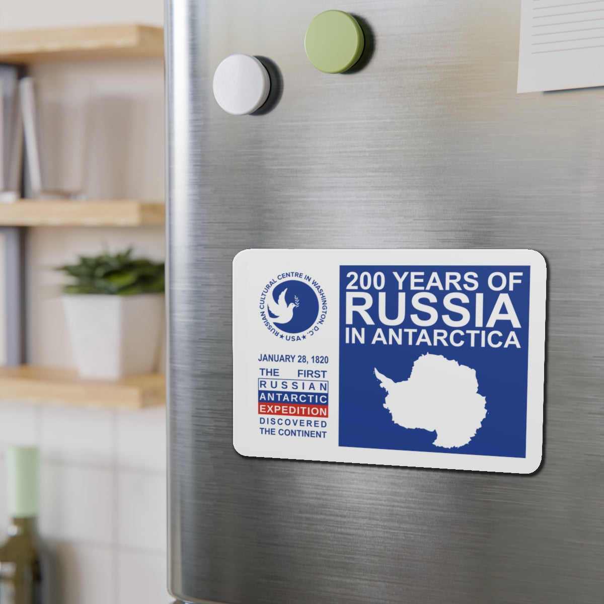 200 Years of Russia in Antarctica Commemorative - Die-Cut Magnet-The Sticker Space