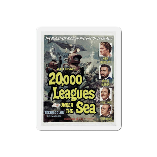 20000 Leagues Under the Sea 1954 Movie Poster Die-Cut Magnet-2 Inch-The Sticker Space