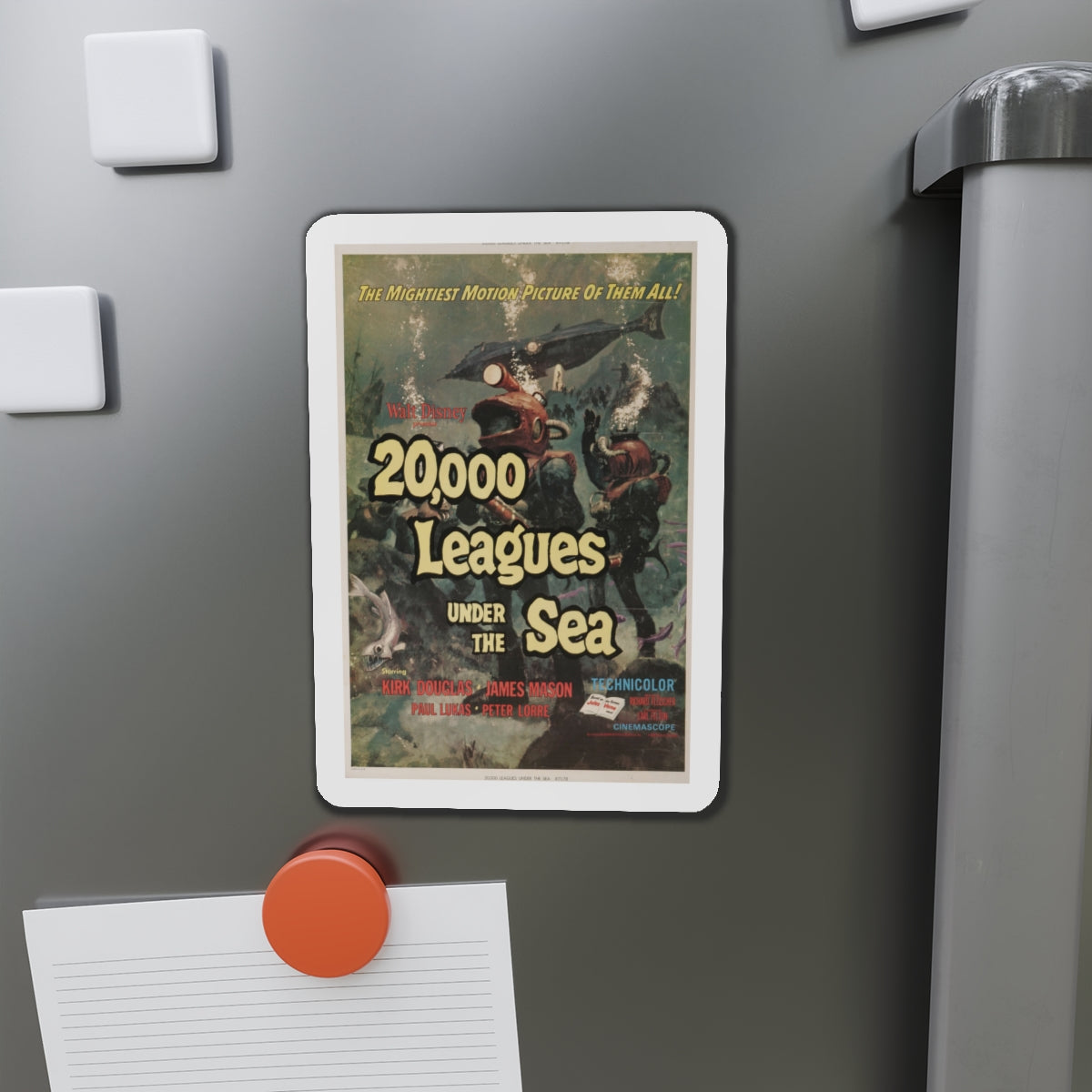 20,000 LEAGUES UNDER THE SEA 1954 Movie Poster - Die-Cut Magnet-The Sticker Space