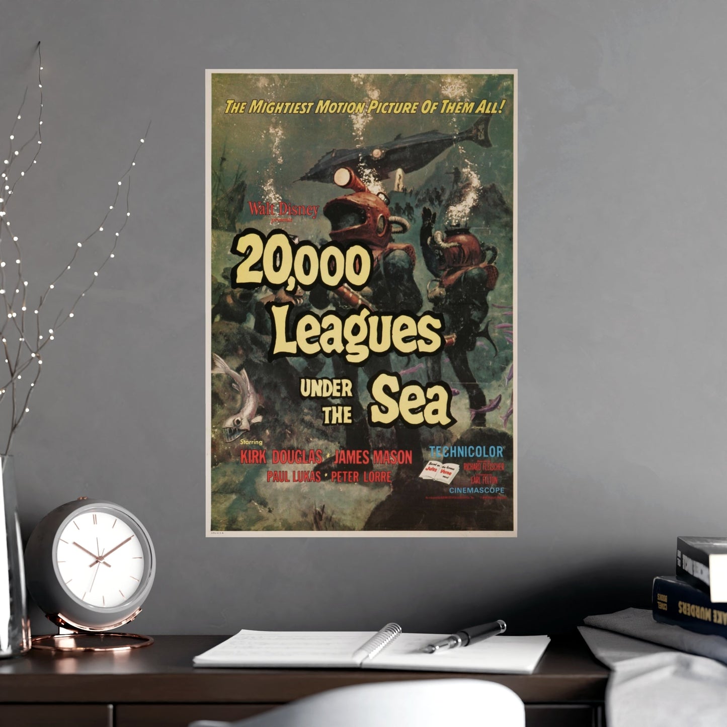 20,000 LEAGUES UNDER THE SEA 1954 - Paper Movie Poster-The Sticker Space