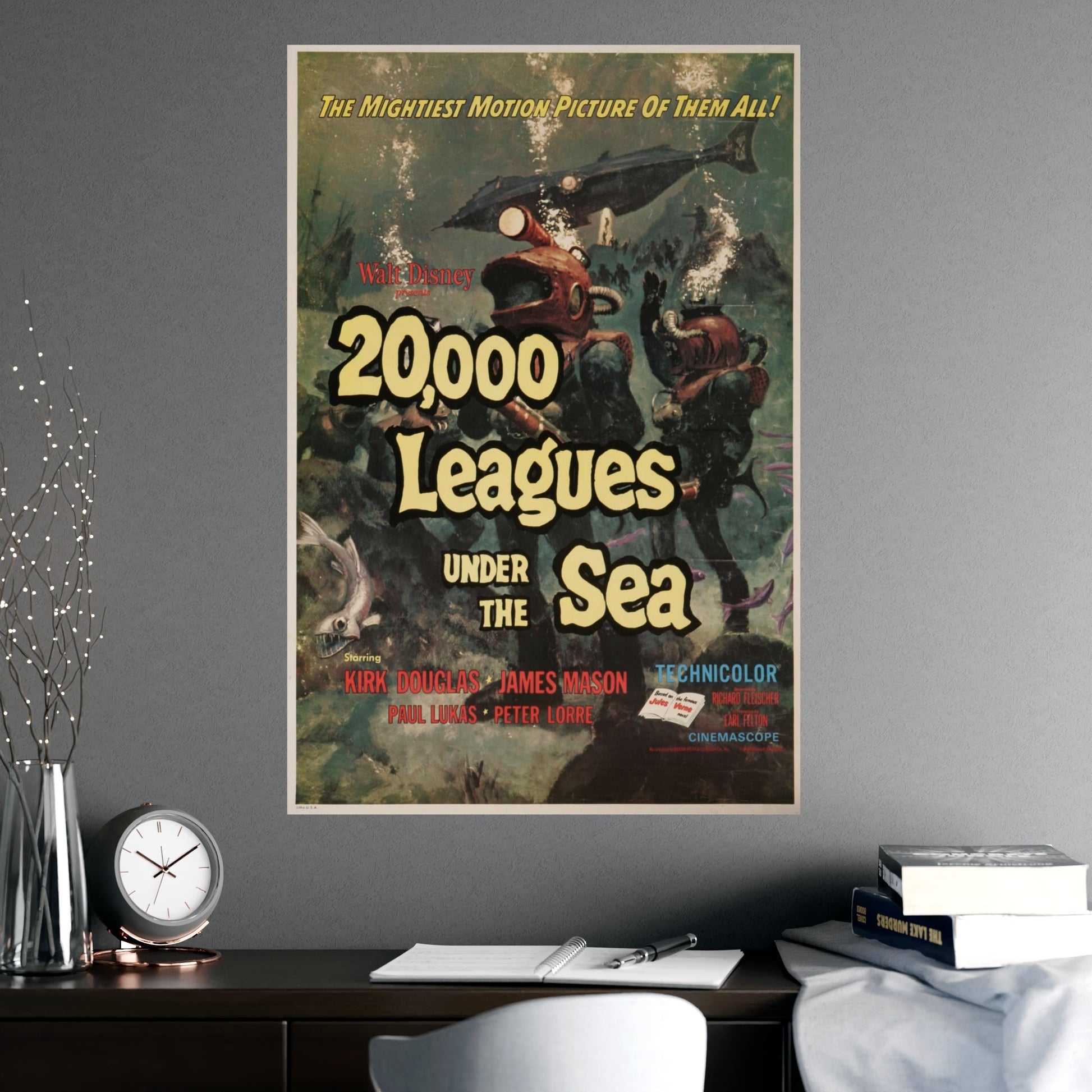 20,000 LEAGUES UNDER THE SEA 1954 - Paper Movie Poster-The Sticker Space