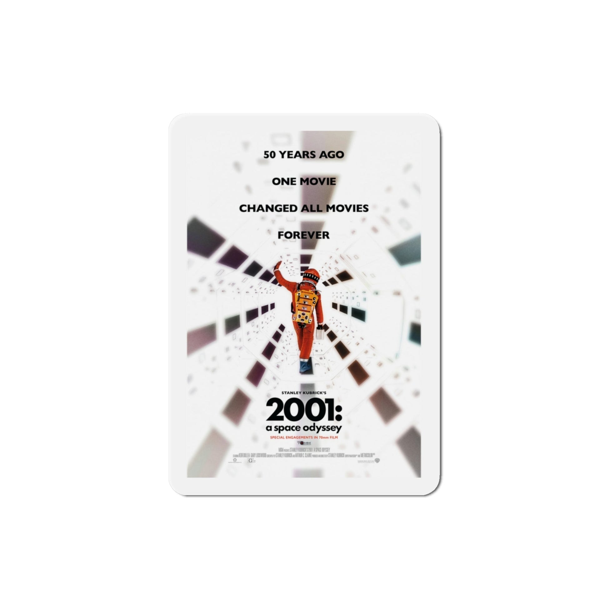 2001 A Space Odyssey 1968 v2 Movie Poster Die-Cut Magnet-3 Inch-The Sticker Space