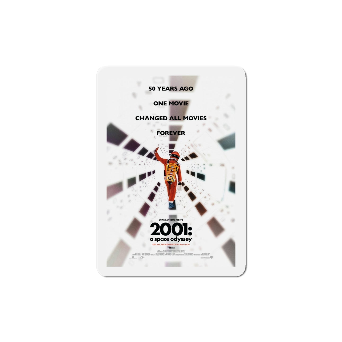 2001 A Space Odyssey 1968 v2 Movie Poster Die-Cut Magnet-4 Inch-The Sticker Space