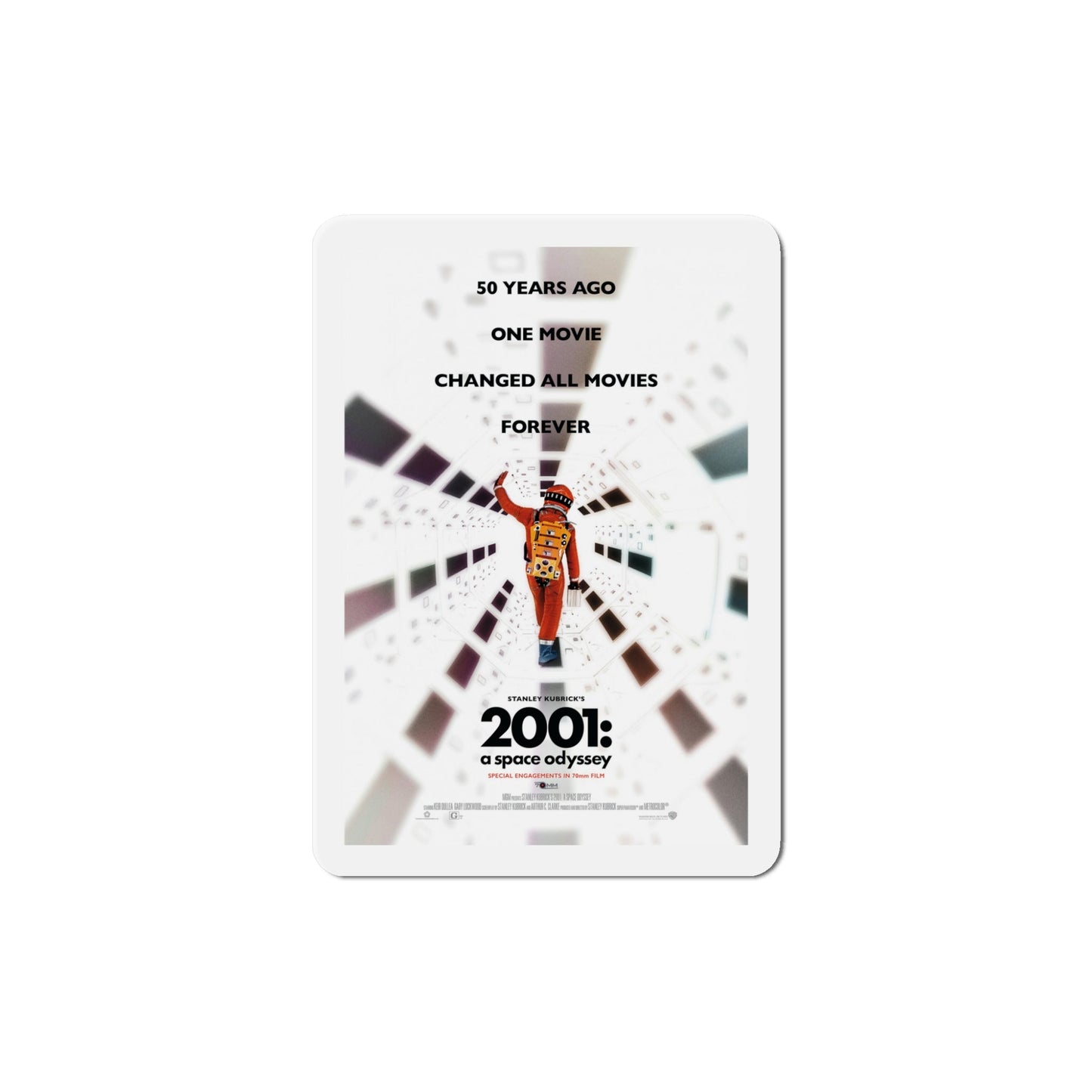2001 A Space Odyssey 1968 v2 Movie Poster Die-Cut Magnet-5 Inch-The Sticker Space