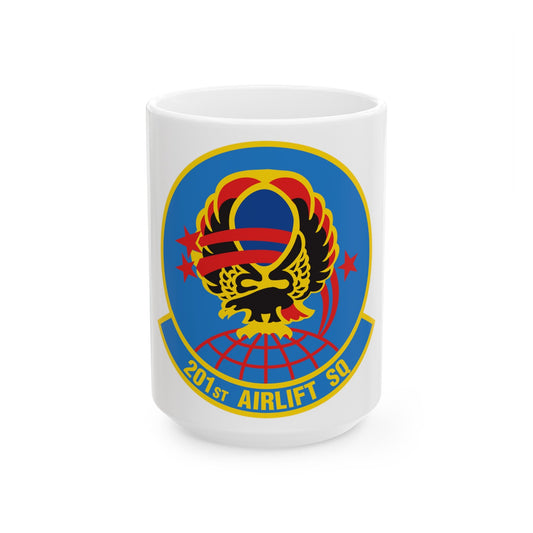 201 Airlift Squadron (U.S. Air Force) White Coffee Mug-15oz-The Sticker Space
