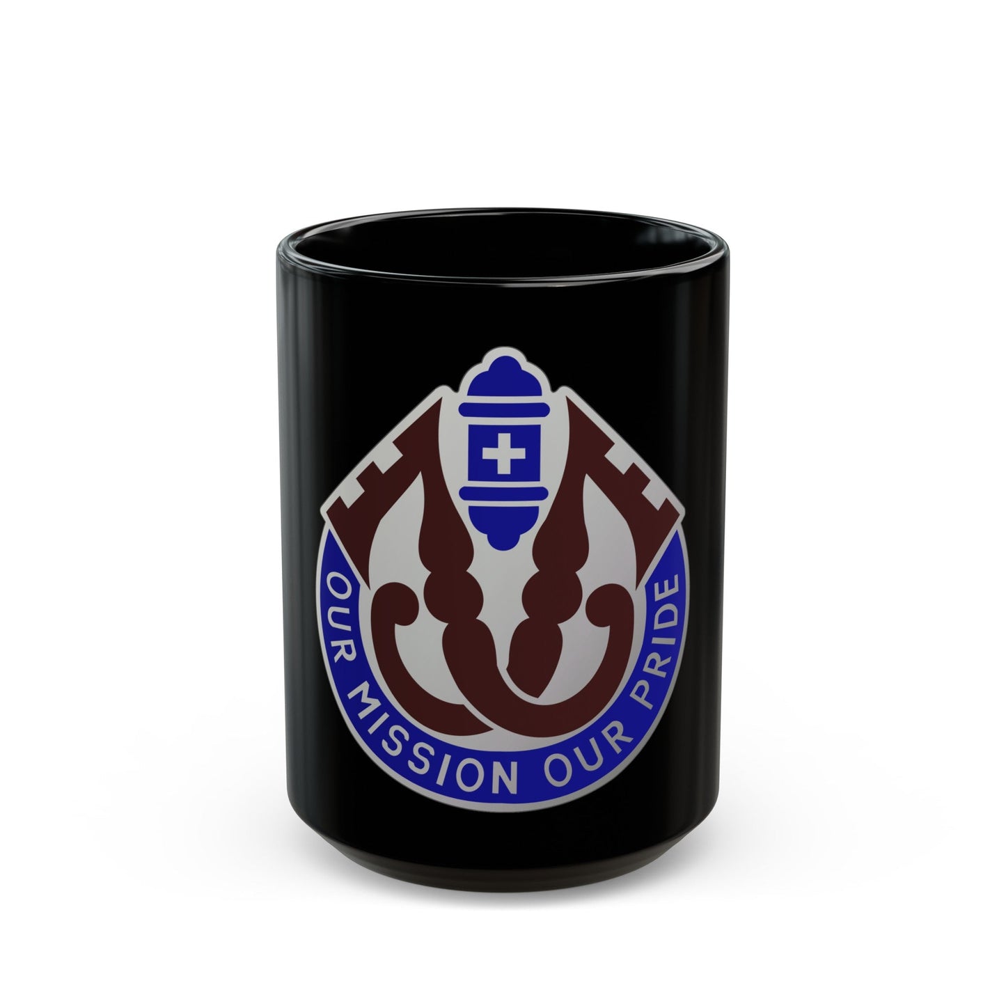 201 Evacuation Hospital (U.S. Army) Black Coffee Mug-15oz-The Sticker Space