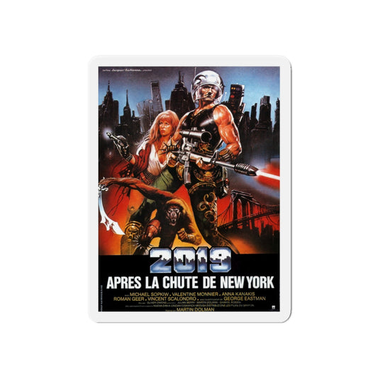 2019 - AFTER THE FALL OF NEW YORK 1983 Movie Poster - Die-Cut Magnet-6 × 6"-The Sticker Space
