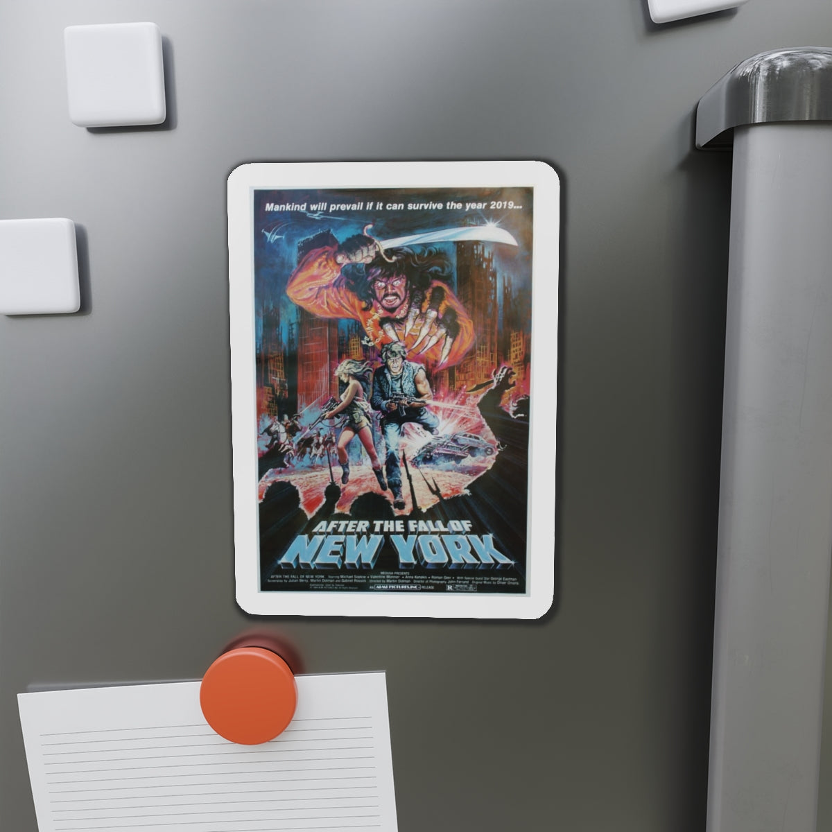 2019 - AFTER THE FALL OF NEW YORK (2) 1983 Movie Poster - Die-Cut Magnet-The Sticker Space