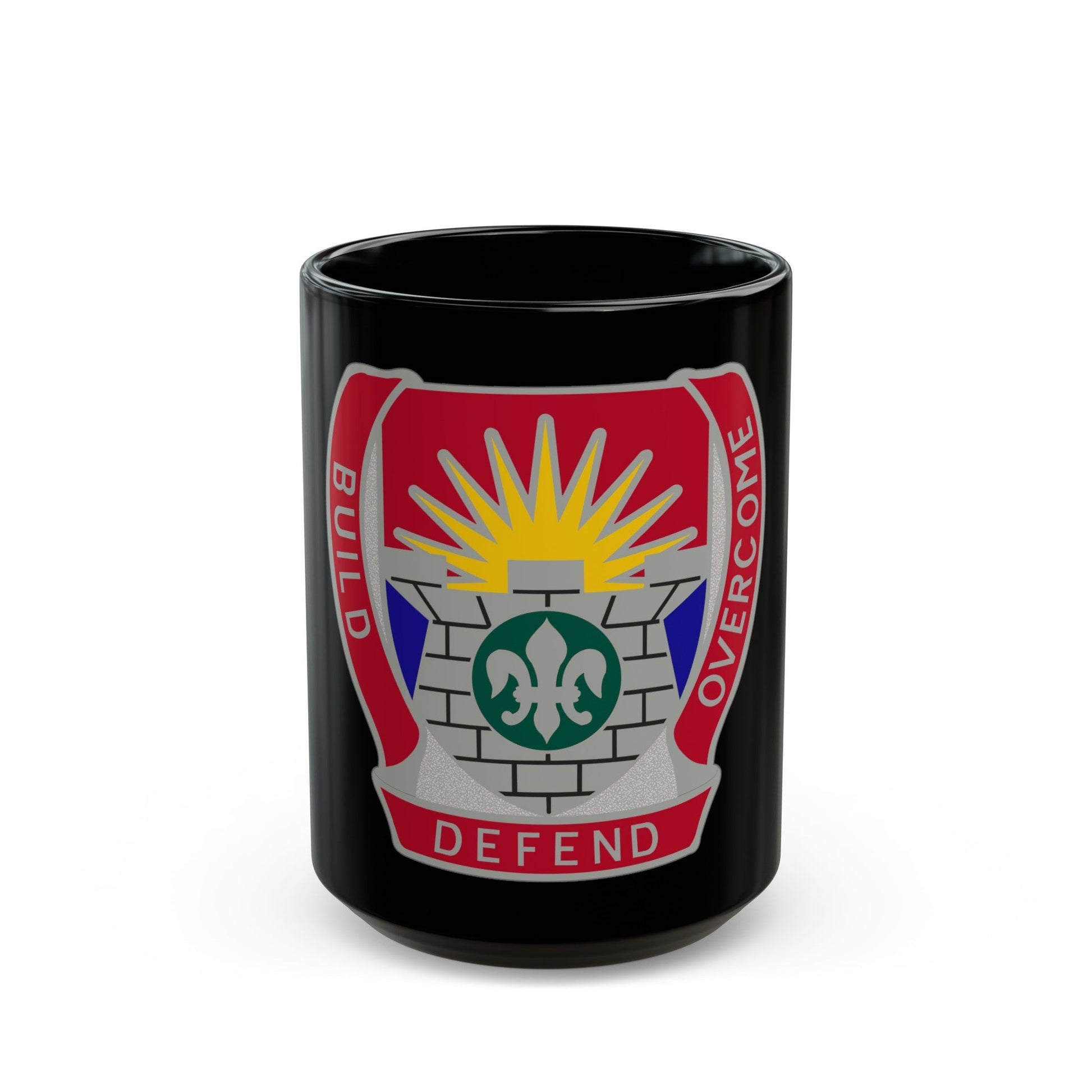 204 Engineer Battalion (U.S. Army) Black Coffee Mug-15oz-The Sticker Space