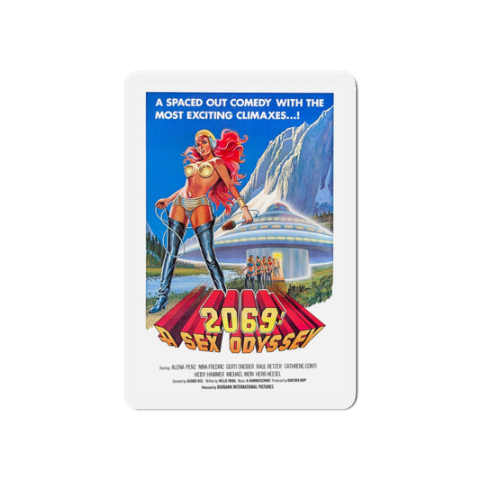 2069 A SEX ODYSSEY 1974 Movie Poster - Die-Cut Magnet-6 × 6"-The Sticker Space