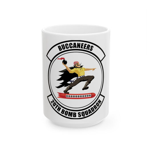 20th Bomb Squadron Emblem (U.S. Air Force) White Coffee Mug-15oz-The Sticker Space