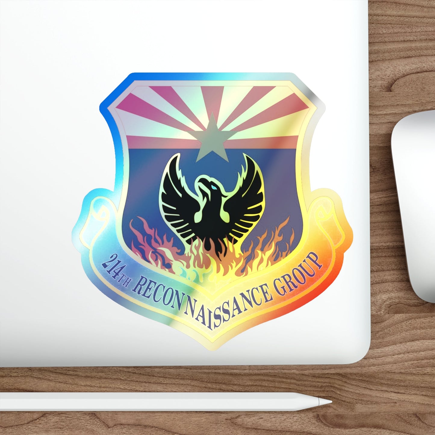 214th Reconnaissance Group (U.S. Air Force) Holographic STICKER Die-Cut Vinyl Decal-The Sticker Space