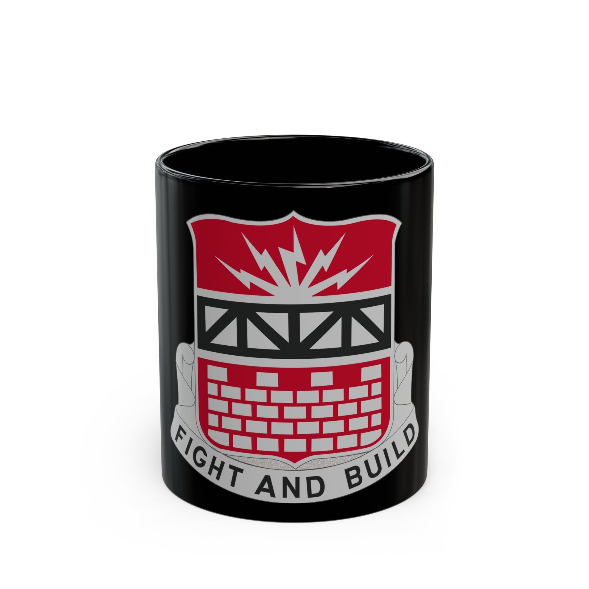 216 Engineer Battalion (U.S. Army) Black Coffee Mug-11oz-The Sticker Space