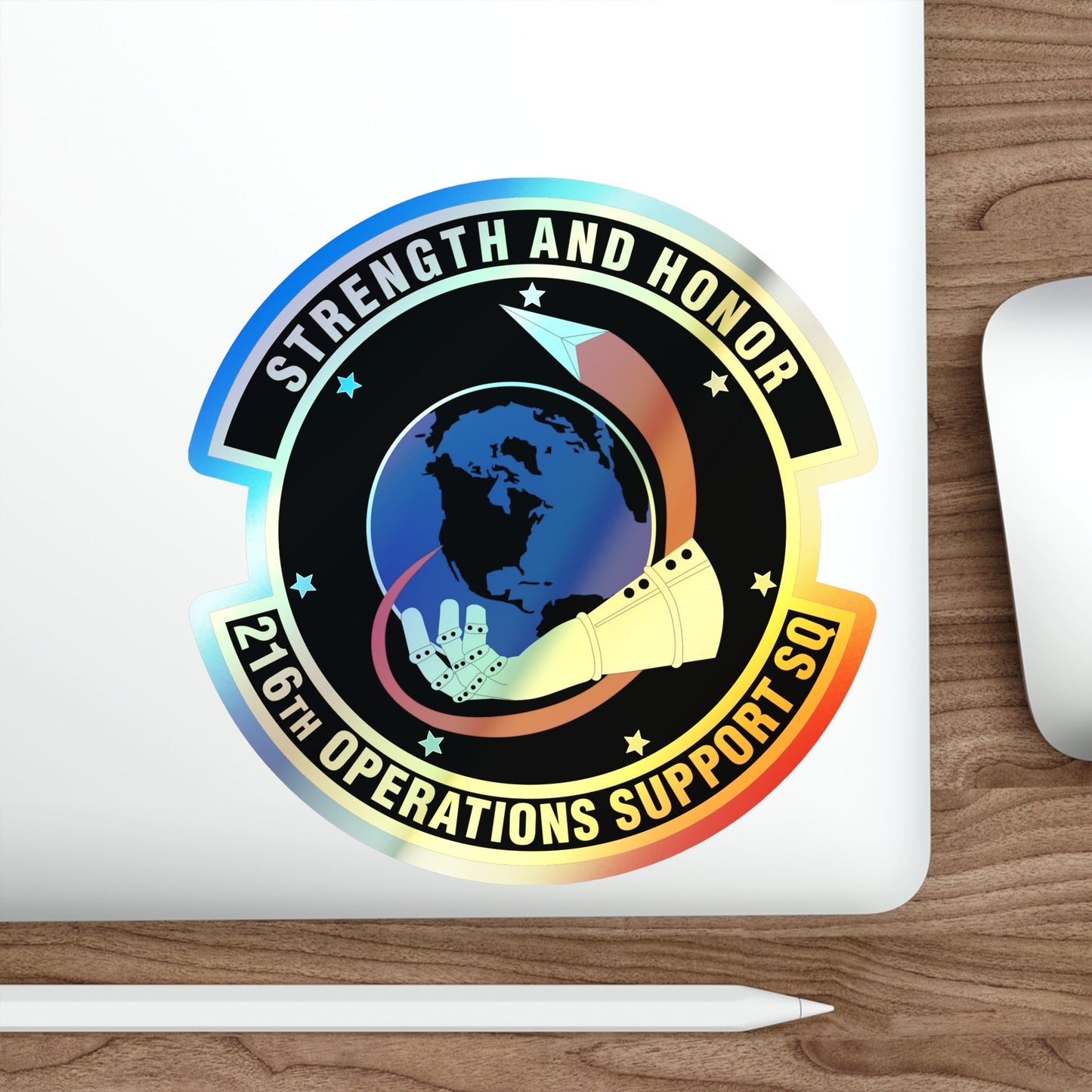 216th Operations Support Squadron (U.S. Air Force) Holographic STICKER Die-Cut Vinyl Decal-The Sticker Space