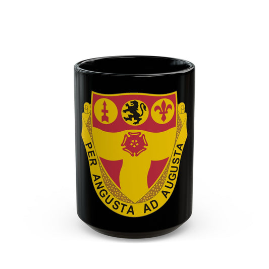 218th Field Artillery Regiment (U.S. Army) Black Coffee Mug-15oz-The Sticker Space