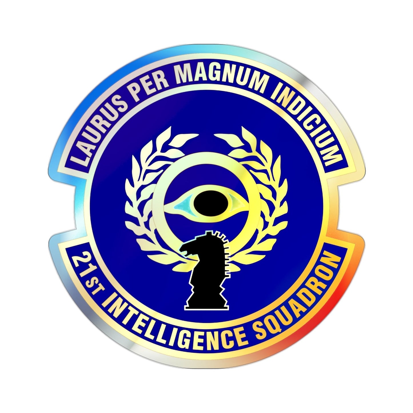 21st Intelligence Squadron (U.S. Air Force) Holographic STICKER Die-Cut Vinyl Decal-2 Inch-The Sticker Space