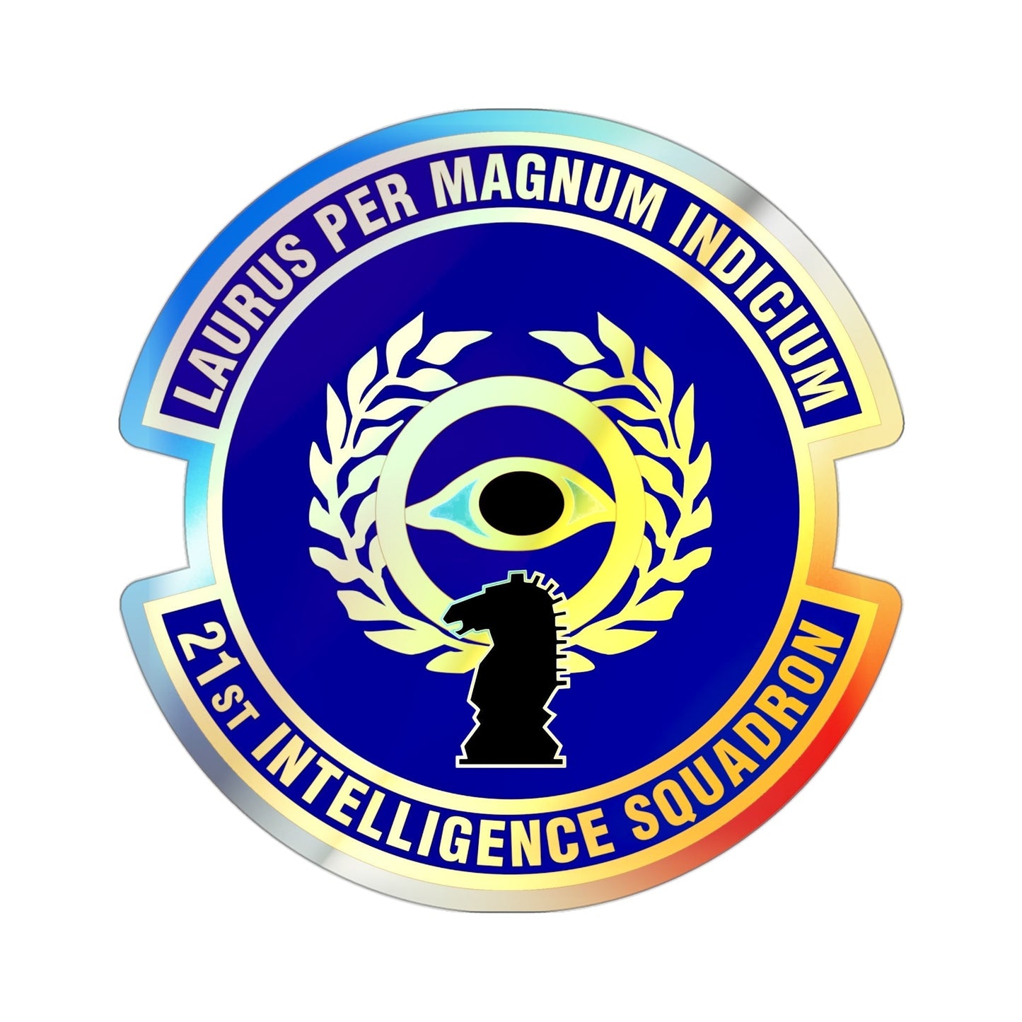 21st Intelligence Squadron (U.S. Air Force) Holographic STICKER Die-Cut Vinyl Decal-3 Inch-The Sticker Space
