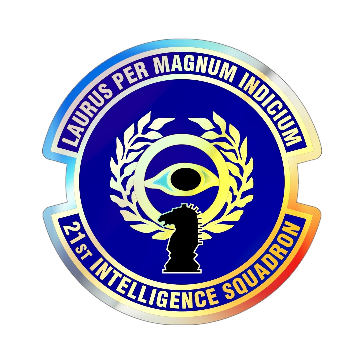 21st Intelligence Squadron (U.S. Air Force) Holographic STICKER Die-Cut Vinyl Decal-4 Inch-The Sticker Space