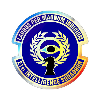 21st Intelligence Squadron (U.S. Air Force) Holographic STICKER Die-Cut Vinyl Decal-4 Inch-The Sticker Space