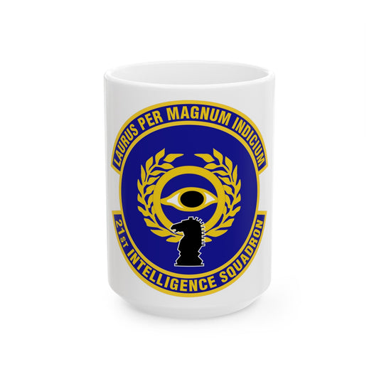 21st Intelligence Squadron (U.S. Air Force) White Coffee Mug-15oz-The Sticker Space