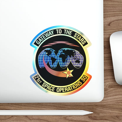 21st Space Operations Squadron (U.S. Air Force) Holographic STICKER Die-Cut Vinyl Decal-The Sticker Space